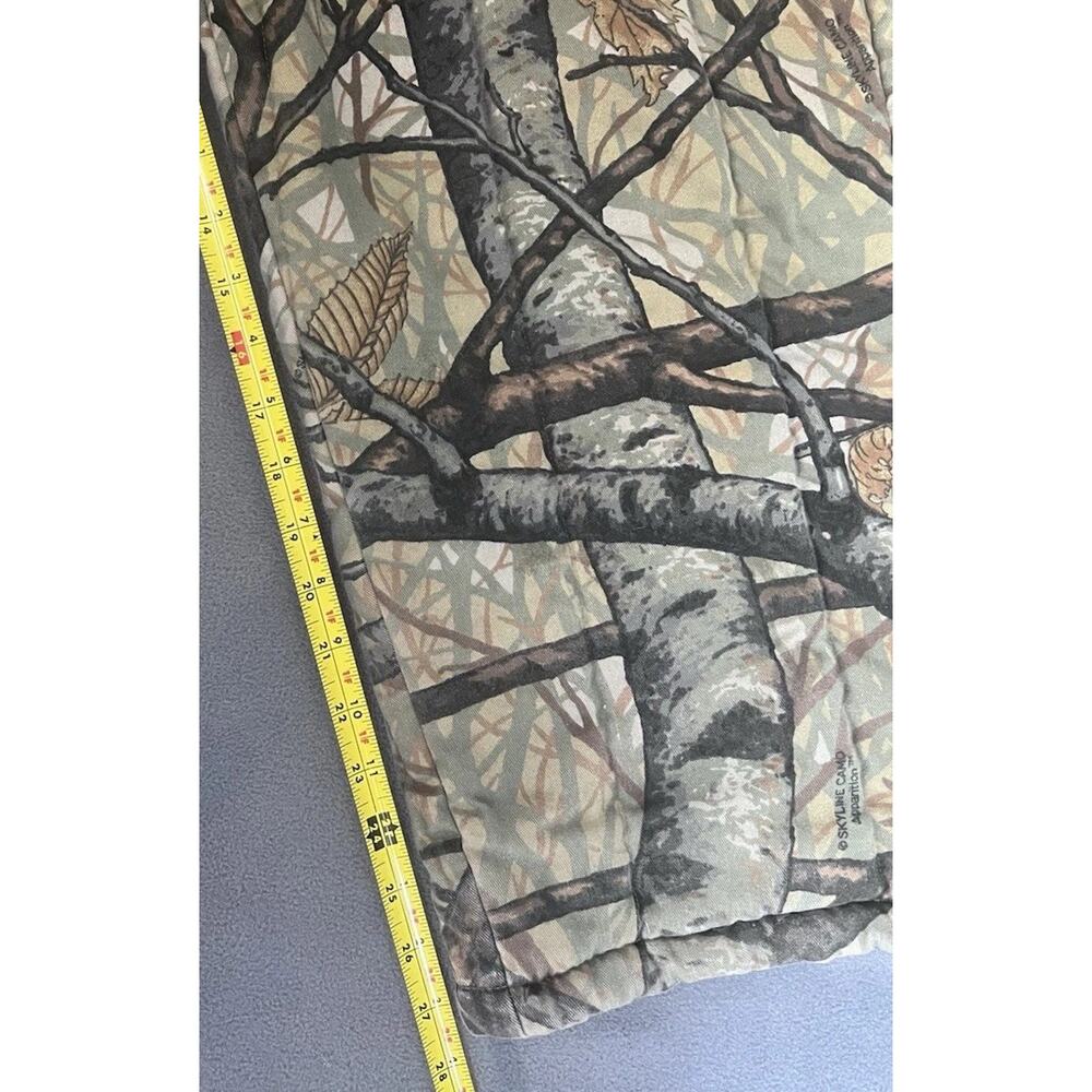 VTG Ideal Skyline Camo Apparition Bib Overalls Men XL Fleece Lined Hunting USA - Picture 10 of 14
